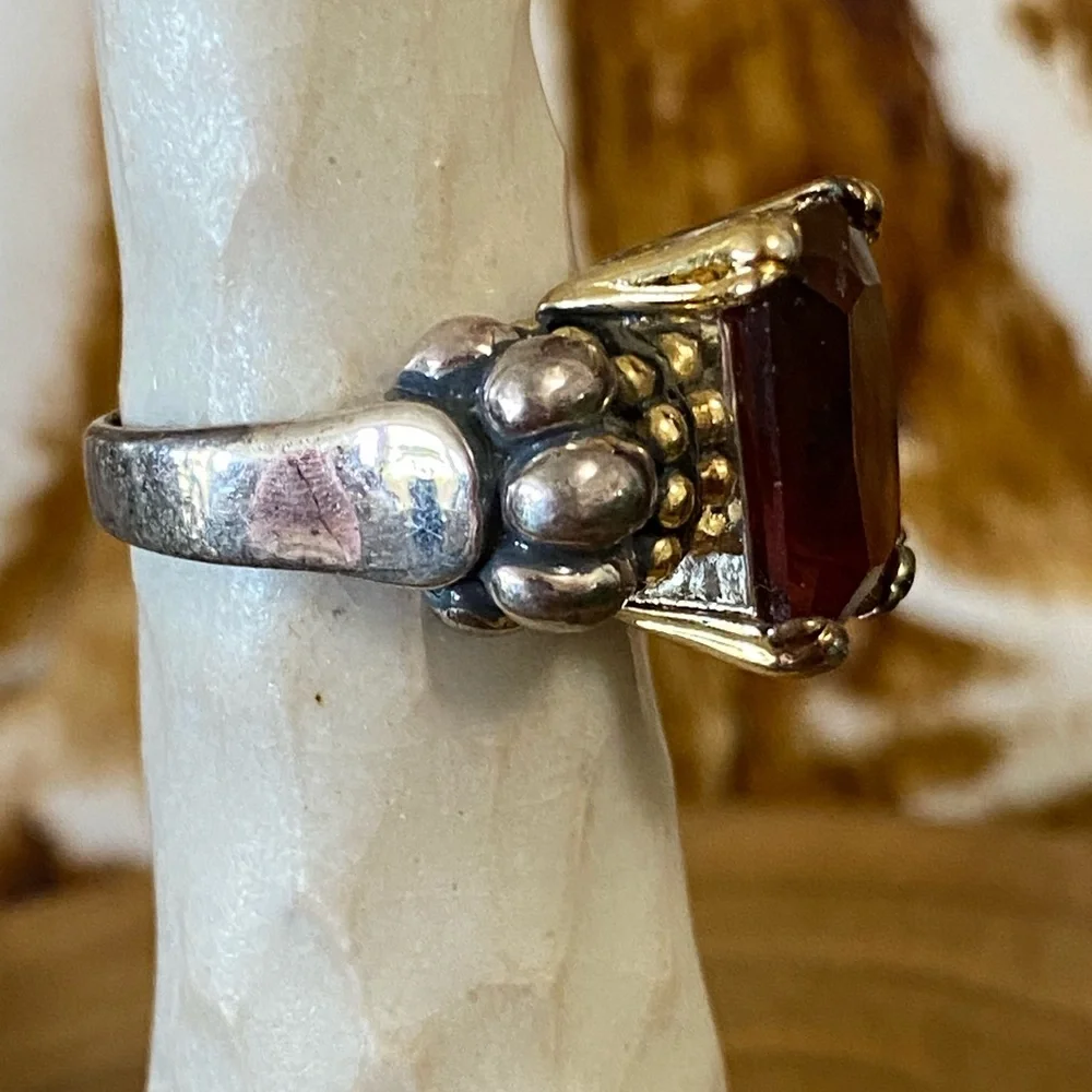 Swarovski Red Silver Ring - Picture 2 of 2